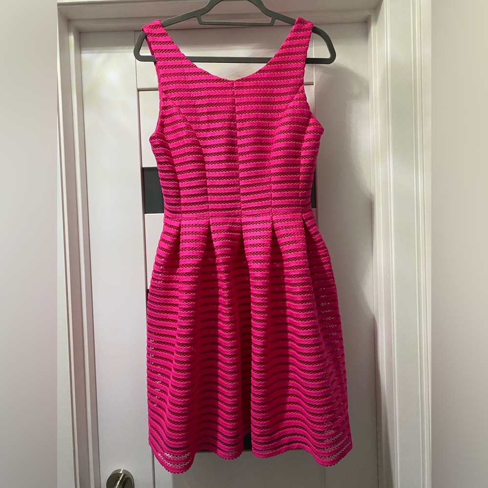 Pink flowy skater skirt